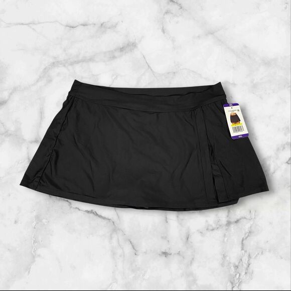 Anne Cole Womens Banded Side Slit Skirted Stretch Swim Bottom Size XXL - Picture 10 of 16